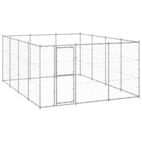 Outdoor Dog Kennel Galvanized Steel 156.3 ft¬≤