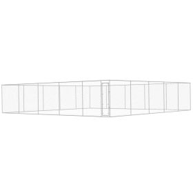 Outdoor Dog Kennel Galvanized Steel 32'x32'x6.6'