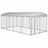 Outdoor Dog Kennel with Roof 26.2'x13.1'x7.5'