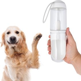 Portable Dog Water Bottle Dispenser 12 Oz, 11.8 x 7.9 x 9.2, Pack of 40 White Pet Water Bottles for Dogs on Walks, Durable ABS Dog Travel Water Bottle