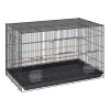 30 inch Bird Cage, Metal Large Parakeet Cages for Cockatiels Small Parrot Budgies Lovebirds Canaries, Pet Bird Cage with Rolling Stand and Tray