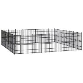 Outdoor Dog Kennel Steel 634.9 ft¬≤