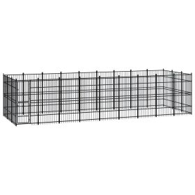 Outdoor Dog Kennel Steel 267.8 ft¬≤