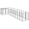 Dog Kennel Black 78.1 ft¬≤ Steel