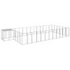 Dog Kennel Silver 247.5 ft¬≤ Steel