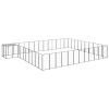 Dog Kennel Black 403.8ft¬≤ Steel