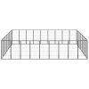 32-Panel Dog Playpen Black 19.7"x39.4" Powder-coated Steel