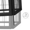 38-Panel Dog Playpen Black 19.7"x39.4" Powder-coated Steel