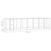 Outdoor Dog Kennel Galvanized Steel 182.3 ft¬≤