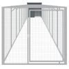 Dog House with Run Anthracite 43.3"x400.4"x43.3" Galvanized Steel