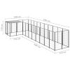 Dog Kennel Black 78.1 ft¬≤ Steel