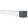 Dog House with Run Anthracite 43.3"x400.4"x43.3" Galvanized Steel