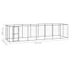 Outdoor Dog Kennel Steel 182.3 ft¬≤