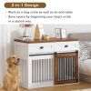 Heavy Duty Furniture style dog cage wooden dog cage double door dog cage side cabinet dog cage Dog crate (44 1/2"W *22 3/4"D *33 1/4"H)