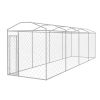 Outdoor Dog Kennel with Roof 25'x6'x7.9'