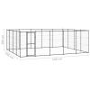 Outdoor Dog Kennel Steel 260.5 ft¬≤