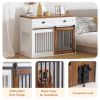 Heavy Duty Furniture style dog cage wooden dog cage double door dog cage side cabinet dog cage Dog crate (44 1/2"W *22 3/4"D *33 1/4"H)