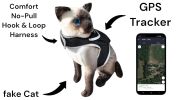 Efficient GPS Collar Tracking Device Waterproof Pet Locator for Cats Size:L