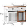 Heavy Duty Furniture style dog cage wooden dog cage double door dog cage side cabinet dog cage Dog crate (44 1/2"W *22 3/4"D *33 1/4"H)