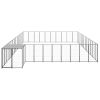 Dog Kennel Black 403.8ft¬≤ Steel