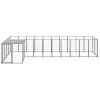 Dog Kennel Black 78.1 ft¬≤ Steel