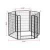 6 Panels Heavy Duty Metal Playpen with door,39.37"H Dog Fence Pet Exercise Pen for Outdoor, Indoor