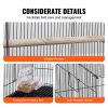 30 inch Bird Cage, Metal Large Parakeet Cages for Cockatiels Small Parrot Budgies Lovebirds Canaries, Pet Bird Cage with Rolling Stand and Tray