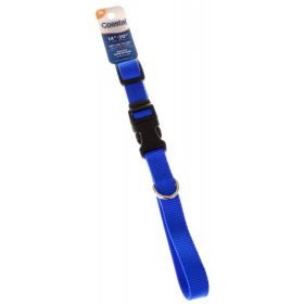 Tuff Collar Nylon Adjustable Collar (Option: Blue  14" to 20" Long x 5/8" Wide)