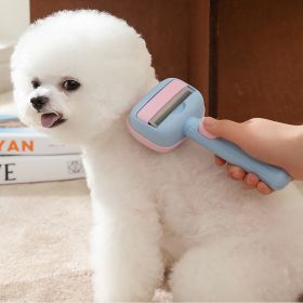 Pet Grooming Brush Dog Deshedding Brush For Large Dogs, Dematting Comb De-shedding Tool For Hair Cats, Pet Hair Grooming Brush Reduces Shedding, Great (Color: Blue)