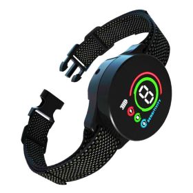 Rechargeable Color Screen Dog Training Device Bark Collar for Dogs (Color: Black, Type: Training Device)