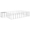 Dog Kennel Silver 208.4 ft¬≤ Steel