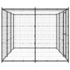 Outdoor Dog Kennel Steel with Roof 78.1 ft¬≤