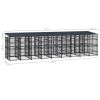 Outdoor Dog Kennel with Roof Steel 178.6 ft¬≤