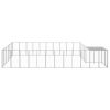 Dog Kennel Silver 208.4 ft¬≤ Steel