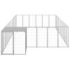 Dog Kennel Silver 208.4 ft¬≤ Steel