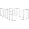 Outdoor Dog Kennel Galvanized Steel 234.4 ft¬≤