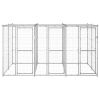 Outdoor Dog Kennel Galvanized Steel with Roof 78.1 ft¬≤