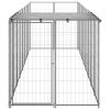 Dog Kennel Silver 52.1 ft¬≤ Steel