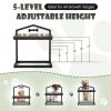 Adjustable Heights Elevated Dog Bowl Feeder Stand