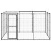 Outdoor Dog Kennel Steel with Roof 78.1 ft¬≤