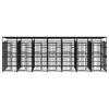 Outdoor Dog Kennel with Roof Steel 138.9 ft¬≤