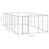 Outdoor Dog Kennel Galvanized Steel 234.4 ft¬≤