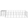 Dog Kennel Silver 117.2 ft¬≤ Steel