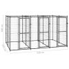 Outdoor Dog Kennel Steel 78.1 ft¬≤