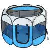 Portable Foldable Pet Playpen Exercise Pen Kennel Removable Zipper Top and Bottom Water Resistant Indoor Outdoor Use For Dogs Cats Other Pets