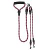 Double Dogs Leash No-Tangle Dogs Lead Reflective Dogs Walking Leash w/ Swivel Coupler Padded Handle