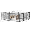 Dog Pens Outdoor 32" Height Foldable 12 Panels Heavy Duty Metal Portable Dog Playpen Indoor Anti-Rust Exercise Dog Fence with Doors for Large/Medium/S