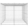 Outdoor Dog Kennel Galvanized Steel with Roof 78.1 ft¬≤