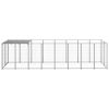 Dog Kennel Silver 52.1 ft¬≤ Steel